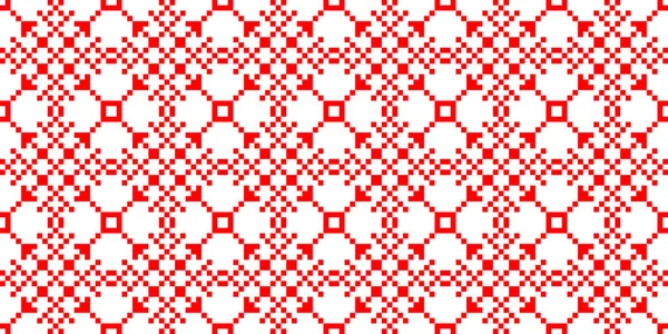 民族の伝統的なシームレスなパターン ファブリック上の刺繍 パッチワークの質感 民俗モチーフ — ストックベクタ