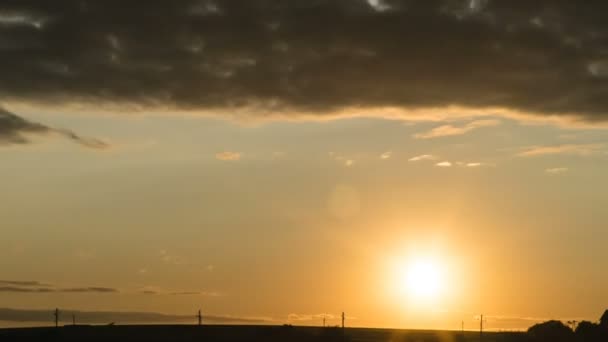 Hermoso lapso de tiempo puesta del sol 4k — Vídeo de stock