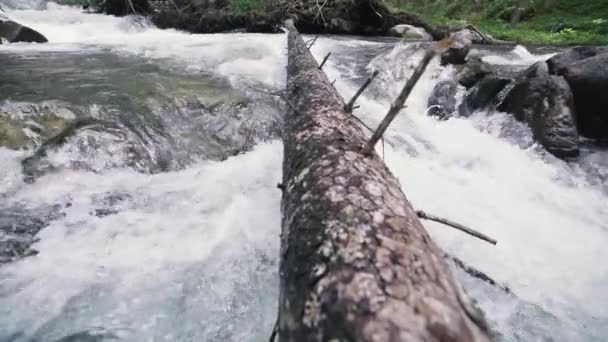 Mountain river slow motion dolomitok Dél-Tirol Olaszország — Stock videók