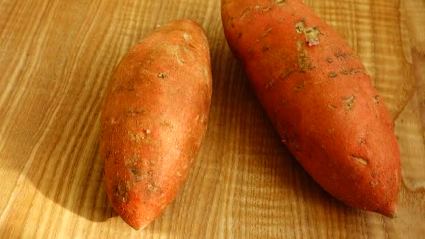 Batata Cutting Board Sweet Potato — Stock Video