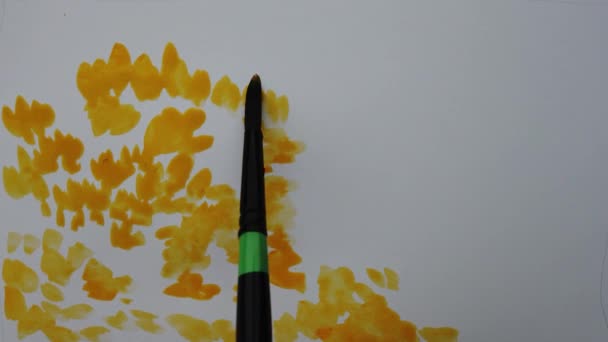 Zeichnen Auf Papier Mit Aquarellfarben — Stockvideo