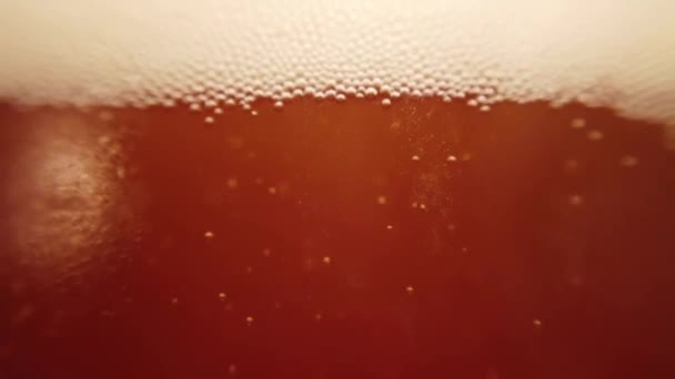 Bier Glas Abschuss Von Makro — Stockvideo