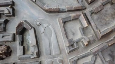 Metal şehir modeli. 3d modeli.