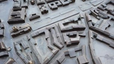Metal şehir modeli. 3d modeli.