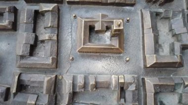 Metal şehir modeli. 3d modeli.