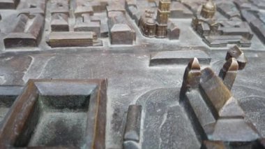 Metal şehir modeli. 3d modeli.