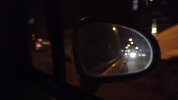 Tráfego Carros Nas Ruas Cidade Noturna Fora Foco — Vídeo de Stock