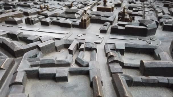 Metalowy Model Miasta Model — Wideo stockowe