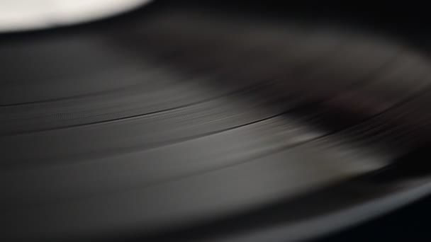 Vinyl唱机 黑胶唱片上的针 — 图库视频影像