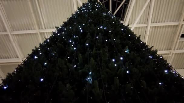 Weihnachtsbaum Einkaufszentrum — Stockvideo