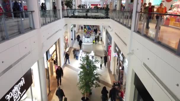 Lviv Ucrania Diciembre 2019 Disparos Centro Comercial Antes Del Nuevo — Vídeos de Stock