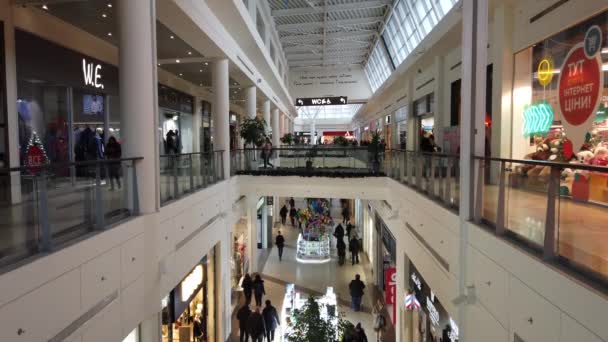 Lviv Ucrania Diciembre 2019 Disparos Centro Comercial Antes Del Nuevo — Vídeos de Stock