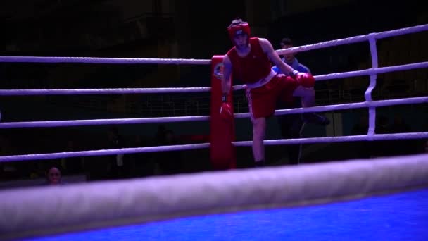 Lviv Ukraine December 2019 Championship Ukraine Boxing Youth 2002 2003 — ストック動画