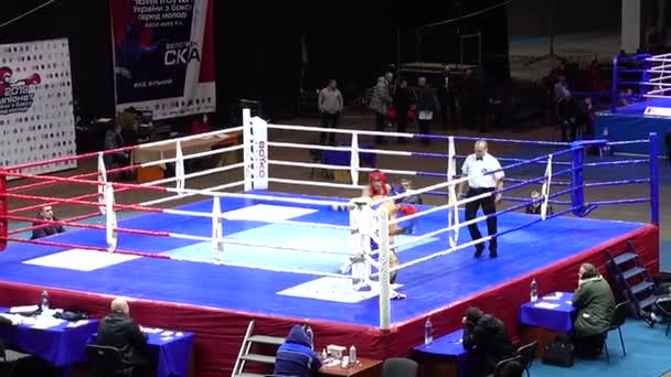 Lviv Ukraine December 2019 Championship Ukraine Boxing Youth 2002 2003 — Stockvideo