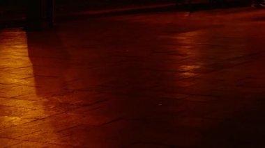 Gece Bulvarı 'ndaki insanların hareketleri. Zaman aşımı.