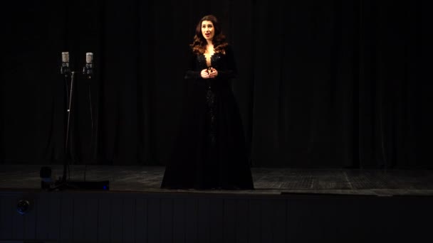 Lviv Ukraine November 2019 Performances Participants International Competition Opera Singers — Wideo stockowe