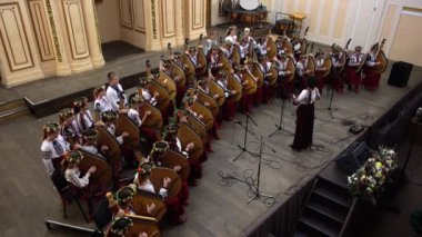 LVIV, UKRAINE - NOVEMBER 18, 2019: Kobza Art Festival 