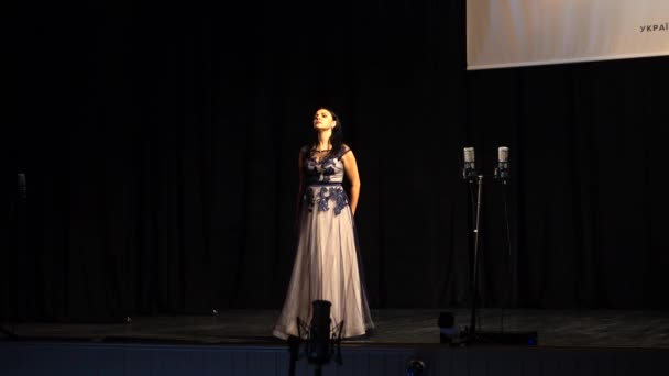 Lviv Ukraine November 2019 Performances Participants International Competition Opera Singers — Wideo stockowe