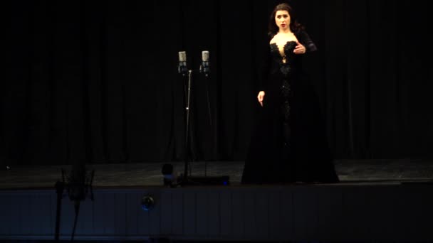 Lviv Ucrânia Novembro 2019 Apresentações Participantes Concurso Internacional Cantores Ópera — Vídeo de Stock