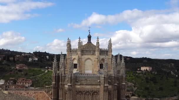 Toledo Spanya Daki San Juan Los Reyes Manastırı — Stok video