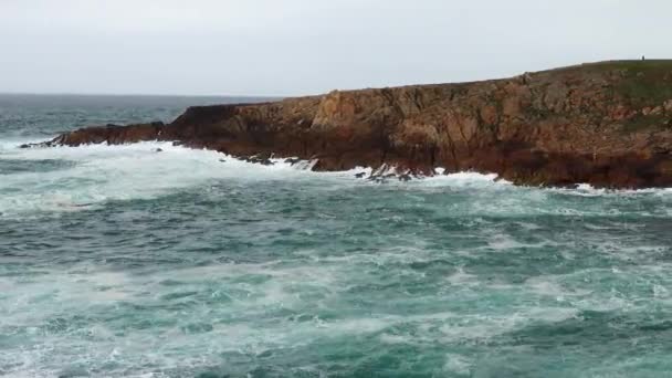 Barco Fondo Del Puerto Puerto Ciudad Coruña España — Vídeos de Stock