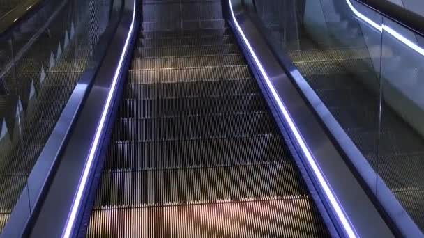 Bewegung Der Rolltreppe Schießen Bewegung — Stockvideo