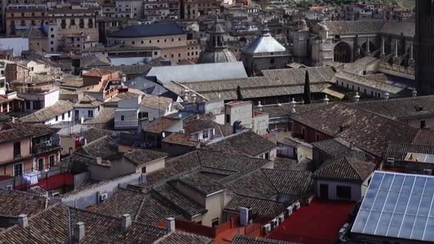 Toledo Aziz Mary Katedrali Şehir Mimarisi — Stok video