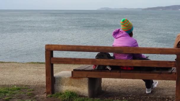 Люди Дивляться Атлантичний Океан Гори Парк Менхірс Кампо Рата Коруна — стокове відео