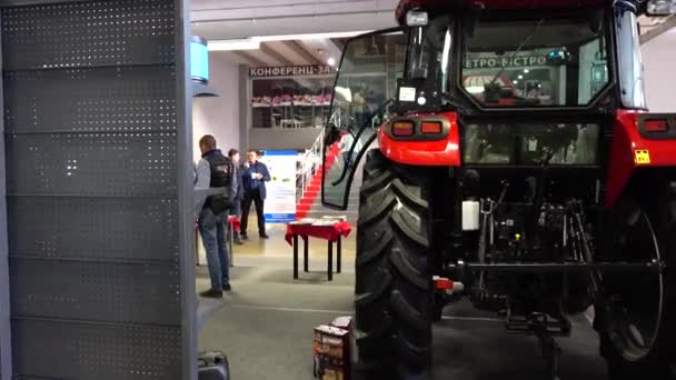 Lviv Ucrania Noviembre 2019 Exposición Internacional Agrícola Euroagro Maquinaria Agrícola — Vídeo de stock