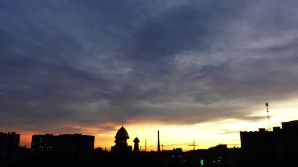 Nuvens Sobre Cidade Desfasamento Temporal — Vídeo de Stock