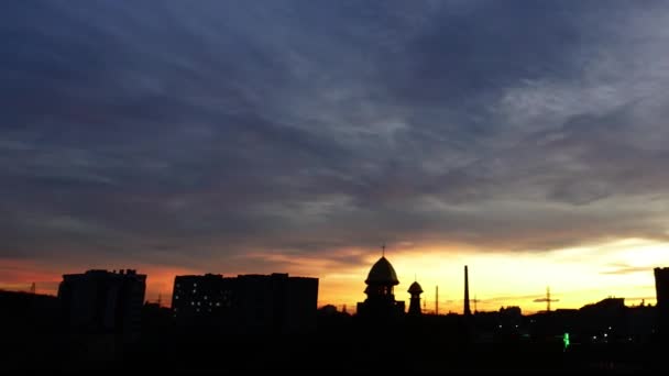 Clouds City Time Lapse — Stock Video