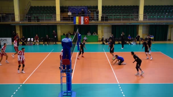 Lviv Ucrânia Outubro 2019 Participantes Torneio Open Cup Lviv Volleyball — Vídeo de Stock