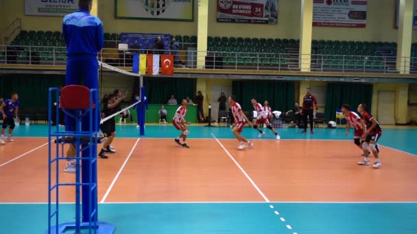 Lviv Ucrânia Outubro 2019 Participantes Torneio Open Cup Lviv Volleyball — Vídeo de Stock