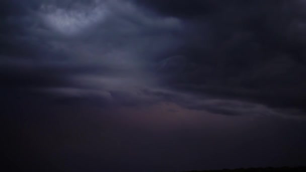 Nuvens Tempestade Relâmpagos Céu — Vídeo de Stock