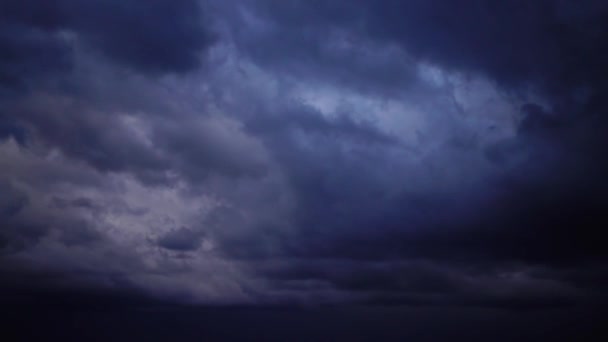 Gewitterwolken Und Blitze Himmel — Stockvideo