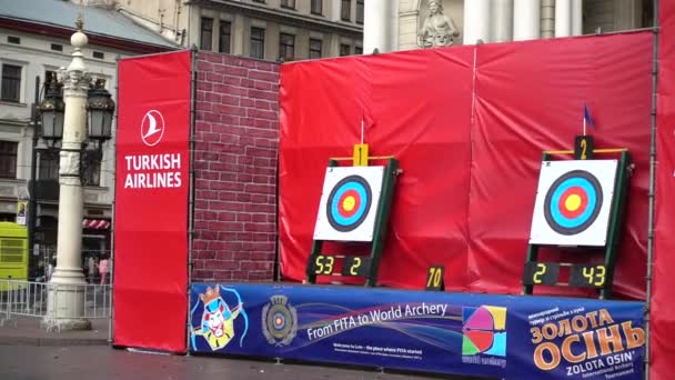 Lviv Ukraine September 2019 Participants Fifty Sixth International Archery Competitions — Stock video