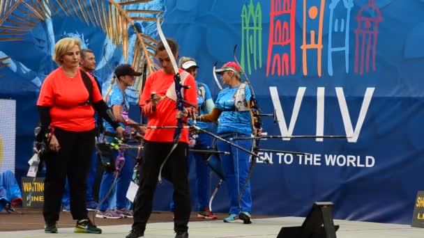 Lviv Ukraine September 2019 Participants Fifty Sixth International Archery Competitions — Stok video