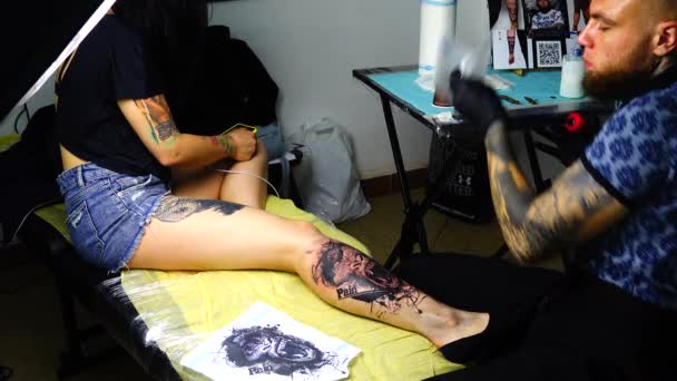 Lviv Ukraine September 2019 Tattoo Festival Lviv — 비디오