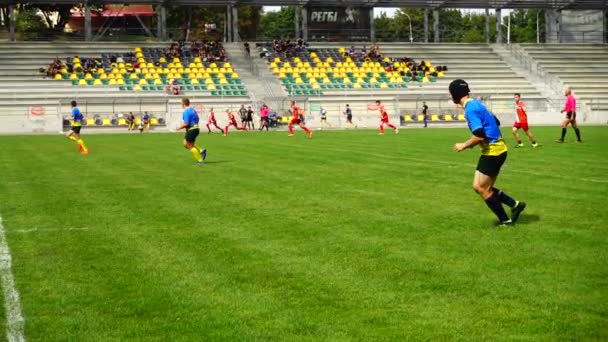 Lviv Ucrânia Setembro 2019 Jogar Rugby — Vídeo de Stock