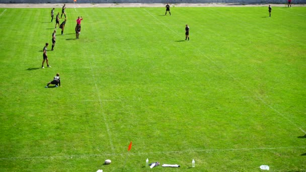 Lviv Ukraine September 2019 Playing Rugby — стокове відео