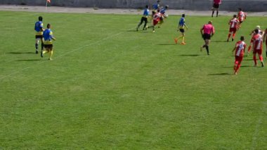 LVIV, UKRAINE - SEPTEMBER 29, 2019: Playing rugby.