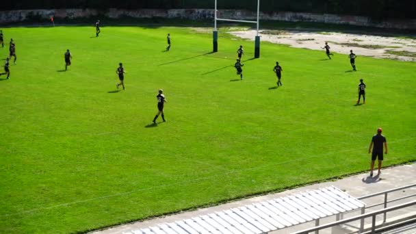 Lviv Ucrania Septiembre 2019 Jugando Rugby — Vídeos de Stock