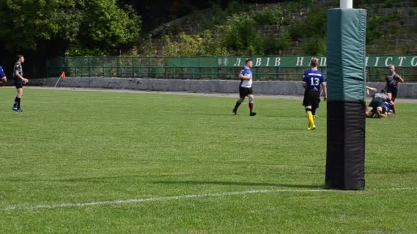 Lviv Ukraine September 2019 Playing Rugby — Stockvideo