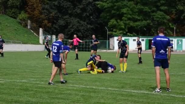 Lviv Ucraina Settembre 2019 Giocare Rugby — Video Stock