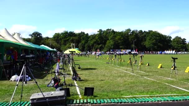 Lviv Ukraine September 2019 Participants Fifty Sixth International Archery Competitions — Wideo stockowe