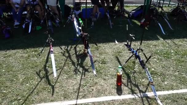 Lviv Ukraine September 2019 Participants Fifty Sixth International Archery Competitions — Stock Video