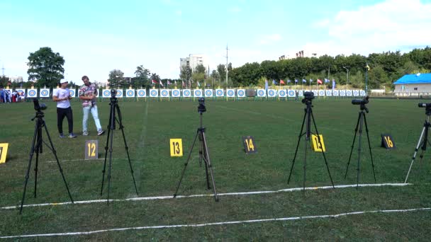 Lviv Ukraine September 2019 Participants Fifty Sixth International Archery Competitions — Stockvideo