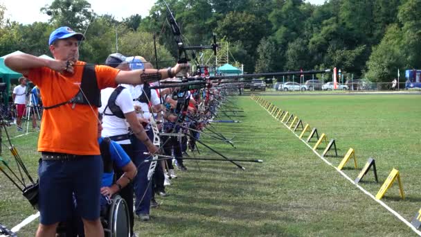 Lviv Ukraine September 2019 Participants Fifty Sixth International Archery Competitions — ストック動画