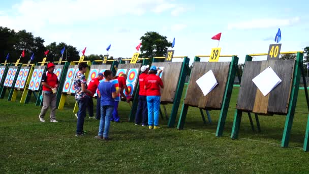 Lviv Ukraine September 2019 Participants Fifty Sixth International Archery Competitions — Wideo stockowe