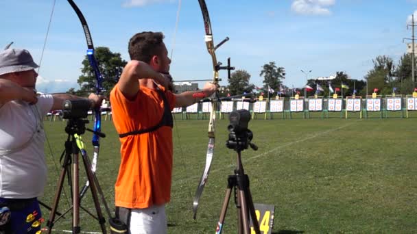 Lviv Ukraine September 2019 Participants Fifty Sixth International Archery Competitions — 图库视频影像